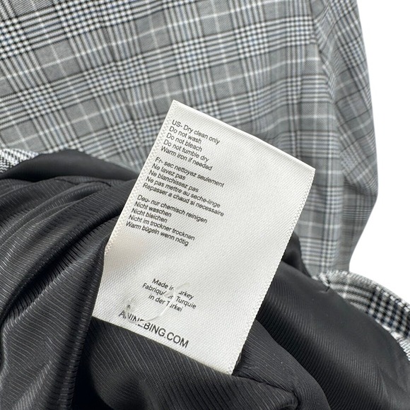 ANINE BING Plaid Madeline Double Breasted Blazer Jacket Blue Black Size S P - Picture 8 of 10